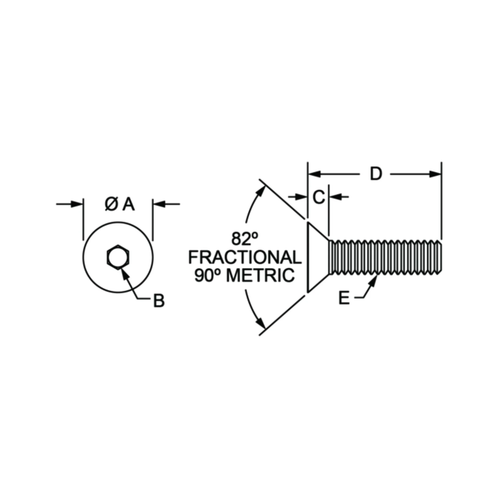 80/20 | 10 & 15 Series 1/4-20 x .750 in Flat Head Socket Cap Screw (FHSCS) | 3406 - Image 2