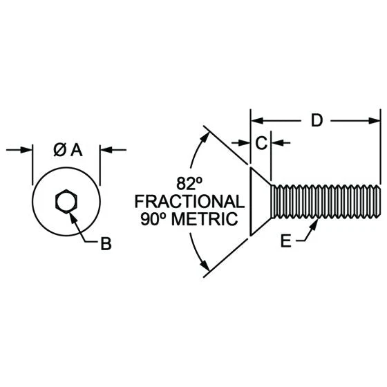 80/20 | 10 & 15 Series 10-32 x .500 in Flat Head Socket Cap Screw (FHSCS) | 3022 - Image 2