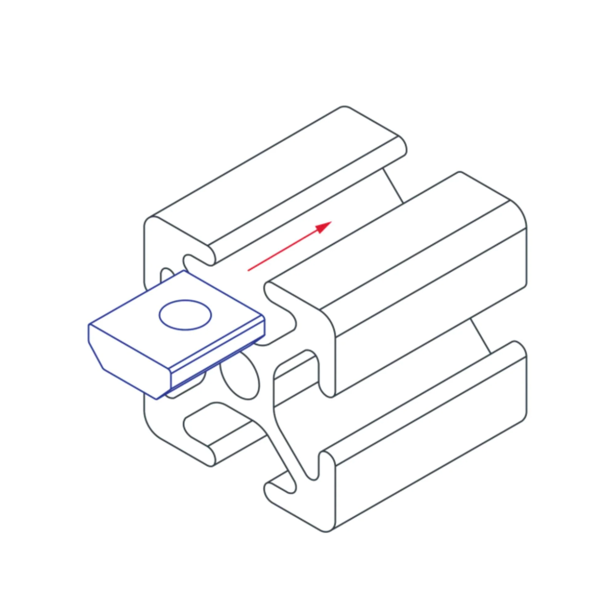 80/20 | 10 Series 1/4-20 Standard Slide-in T-Nut | 3204 - Image 3