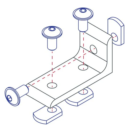 80/20 | 10 Series 3 Hole - Inside Corner Bracket | 4176 - Image 3