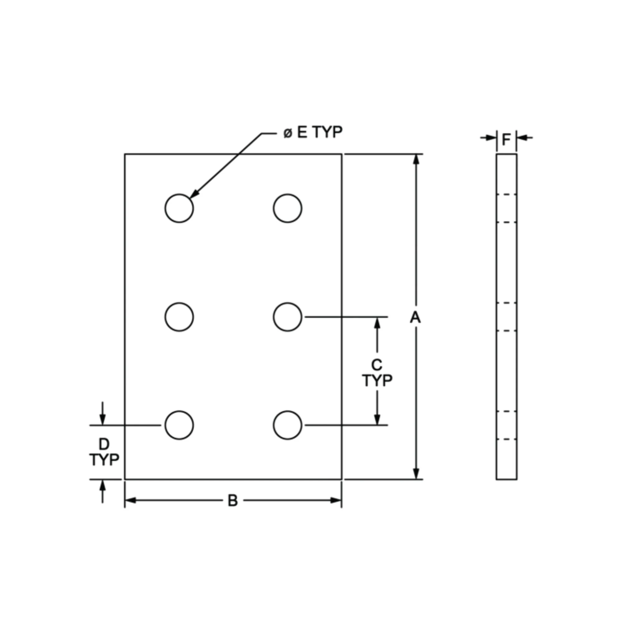 80/20 | 10 Series 6 Hole Joining Plate | 4166 - Image 3