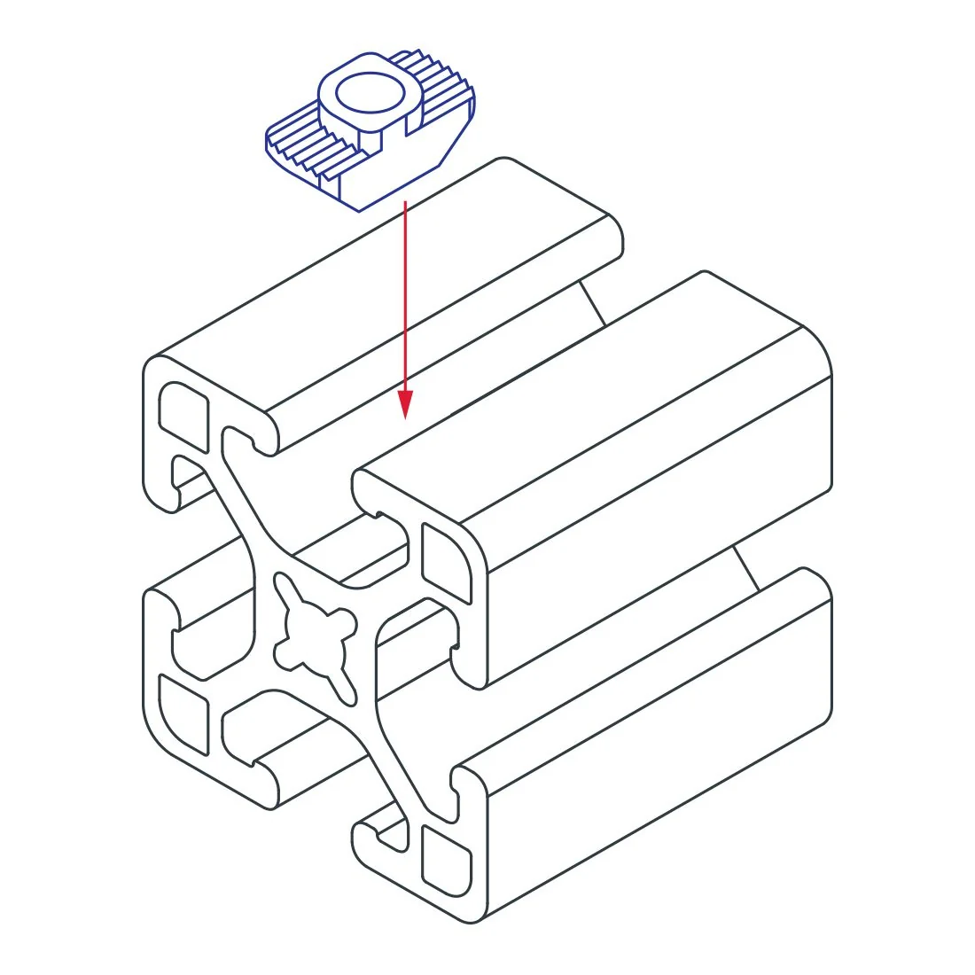 80/20 | 15 & 40 Series M6 Standard Drop-in T-Nut | 3931 - Image 4