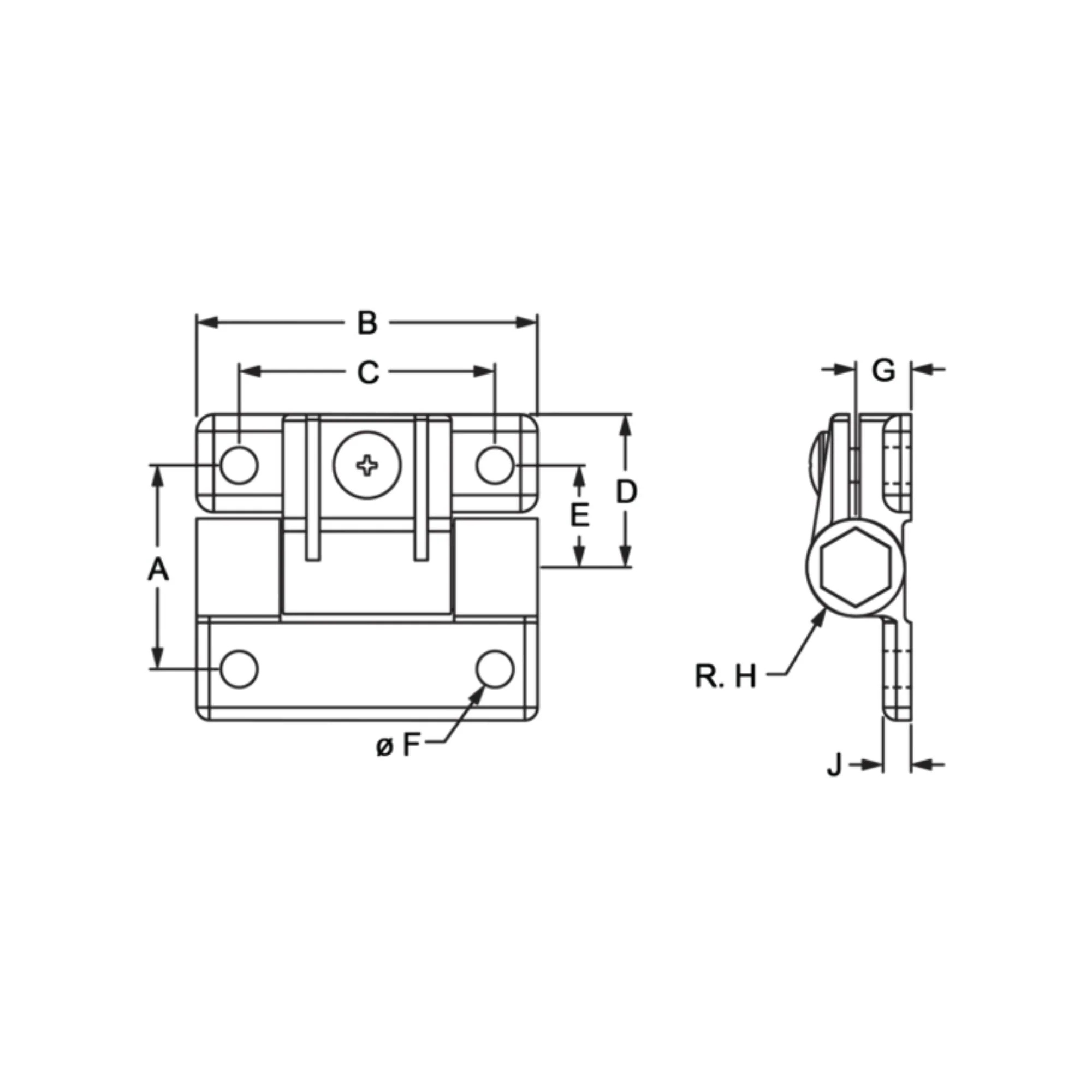 80/20 | 15 Series 4 Hole - Adjustable Tension Panel Hinge | 2080 - Image 2