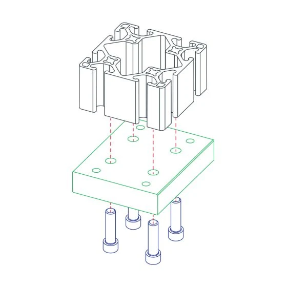 80/20 | 15 Series Flange Mount Caster Base Plate | 2420 - Image 4