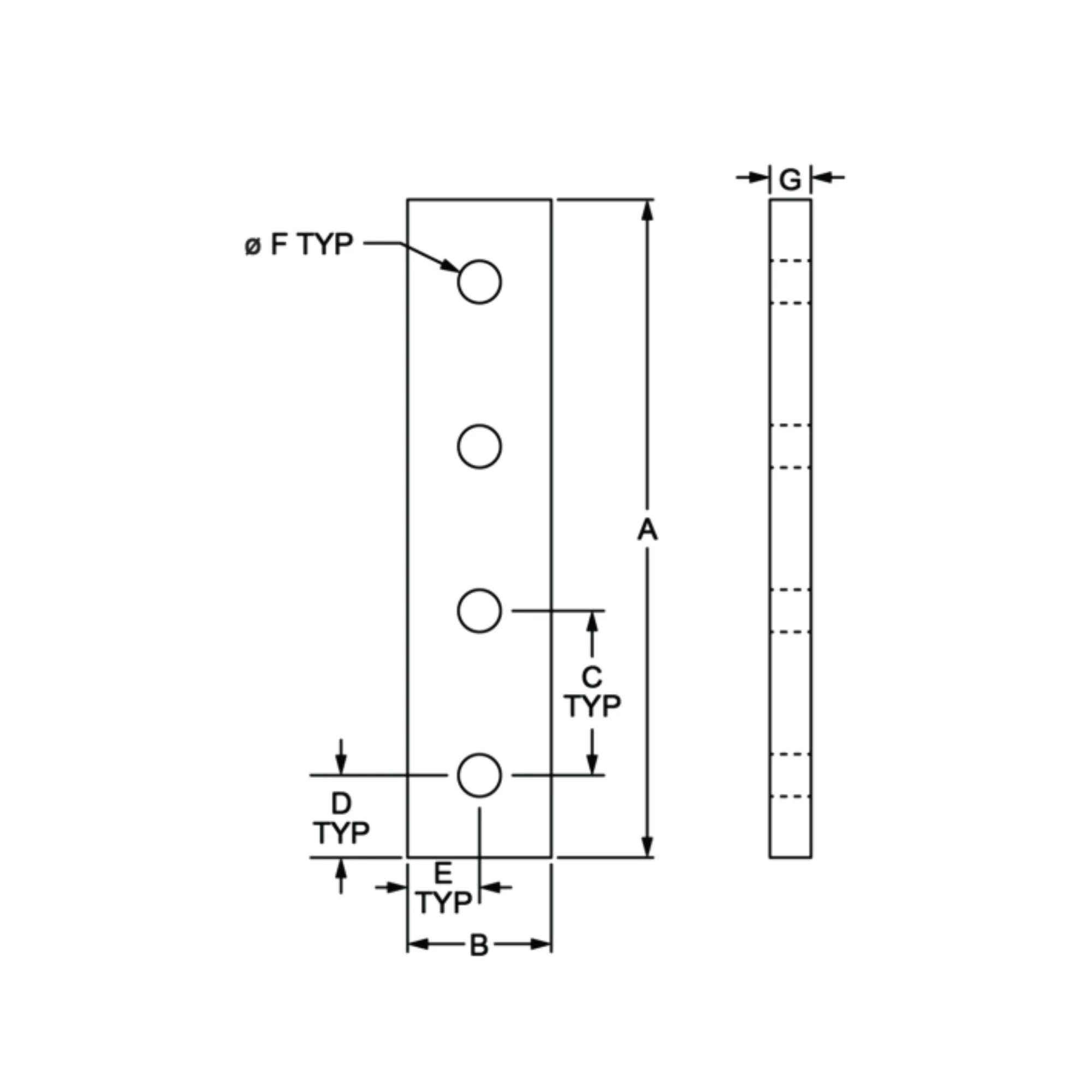 80/20 | 15 Series & Ready Tube 4 Hole - Straight Flat Plate | 4305 - Image 3