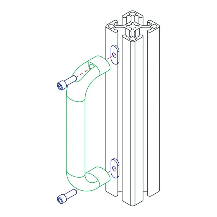 80/20 | 177MM Aluminum Cabinet Handle | 40-2887 - Image 2