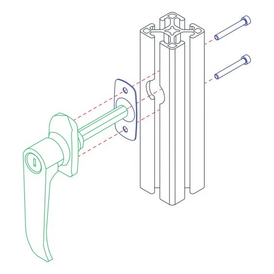 80/20 | 25 & 40 Series Furniture Style Handle | 65-2922 - Image 4