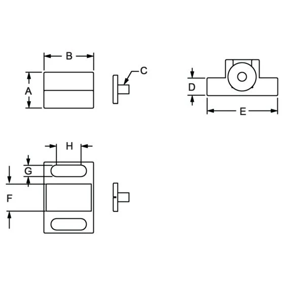 80/20 | 25 & 40 Series Nylon Magnetic Door Catch | 65-4486 - Image 2