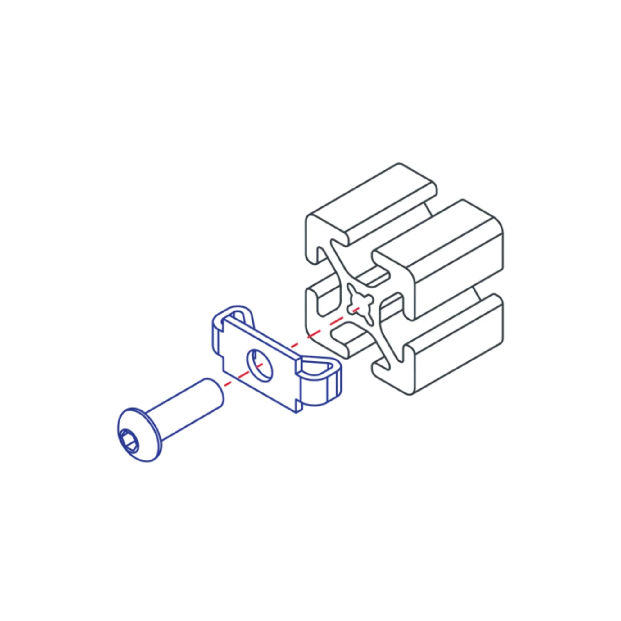 80/20 | 25 Series M6 x 1.0 End Fastener w/SS Screw | 25-3682 - Image 4