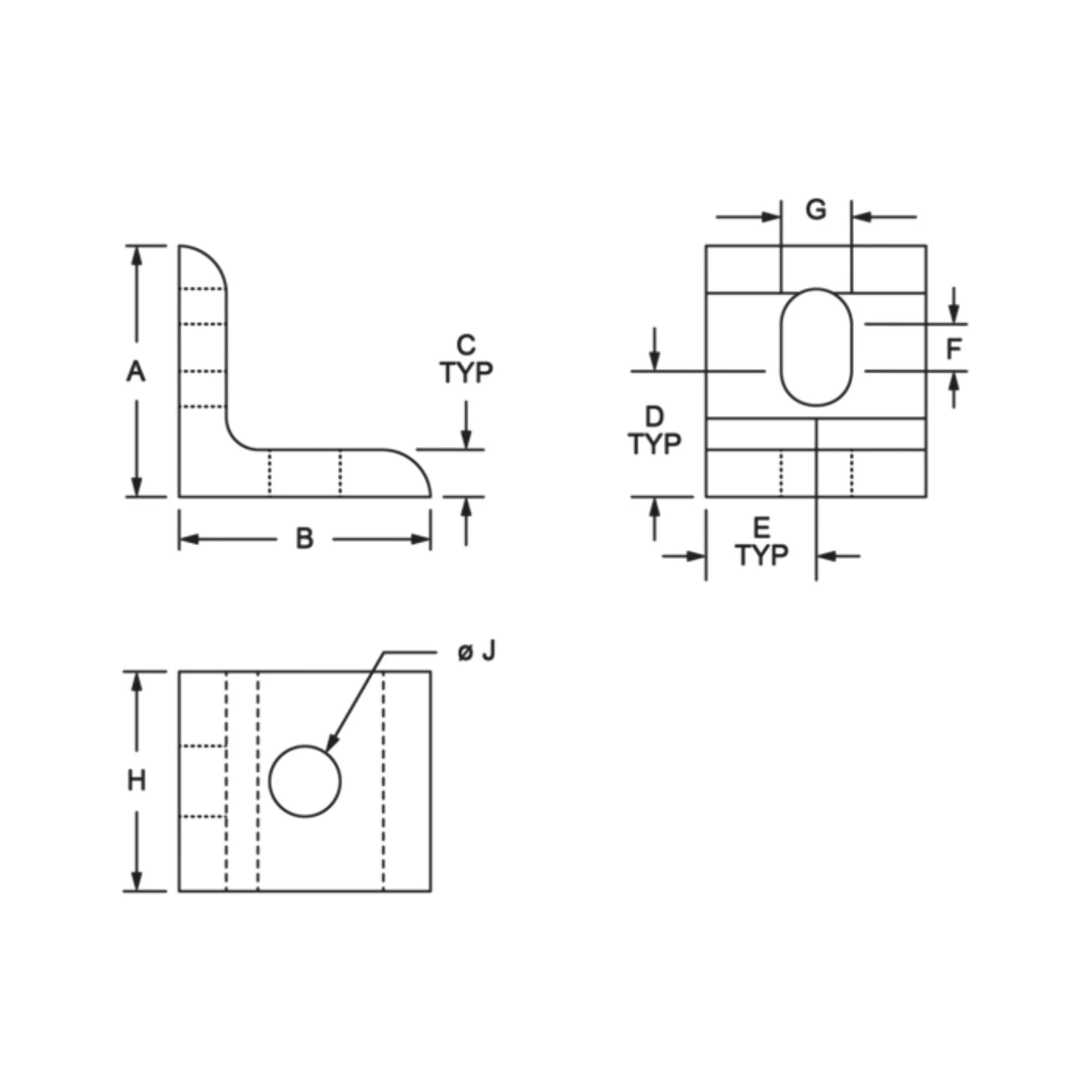 80/20 | 40 Series 2 Hole - Slotted Inside Corner Bracket | 40-4295 - Image 2