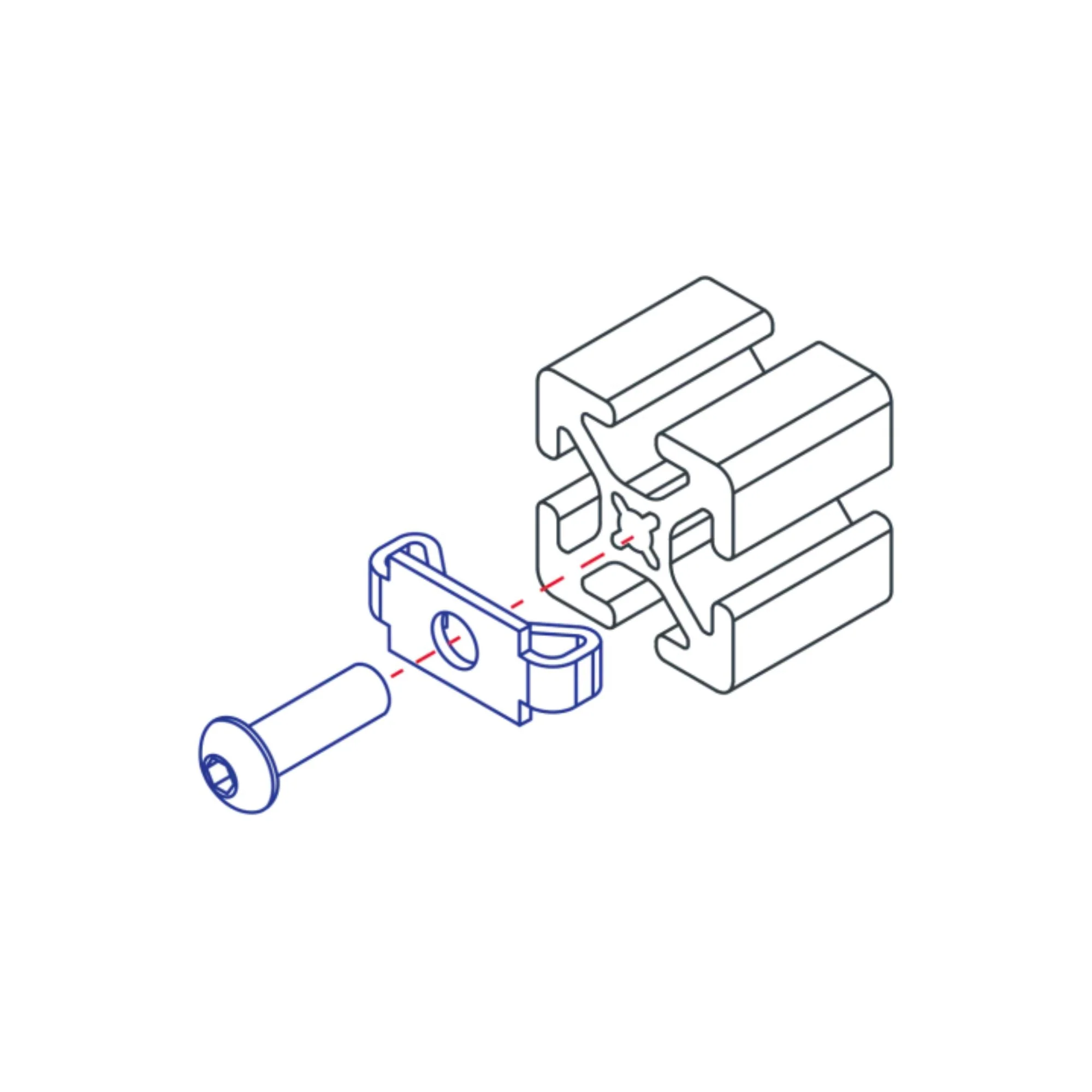 80/20 | 40 Series M8 x 1.25 End Fastener w/SS Screw | 40-3680 - Image 4