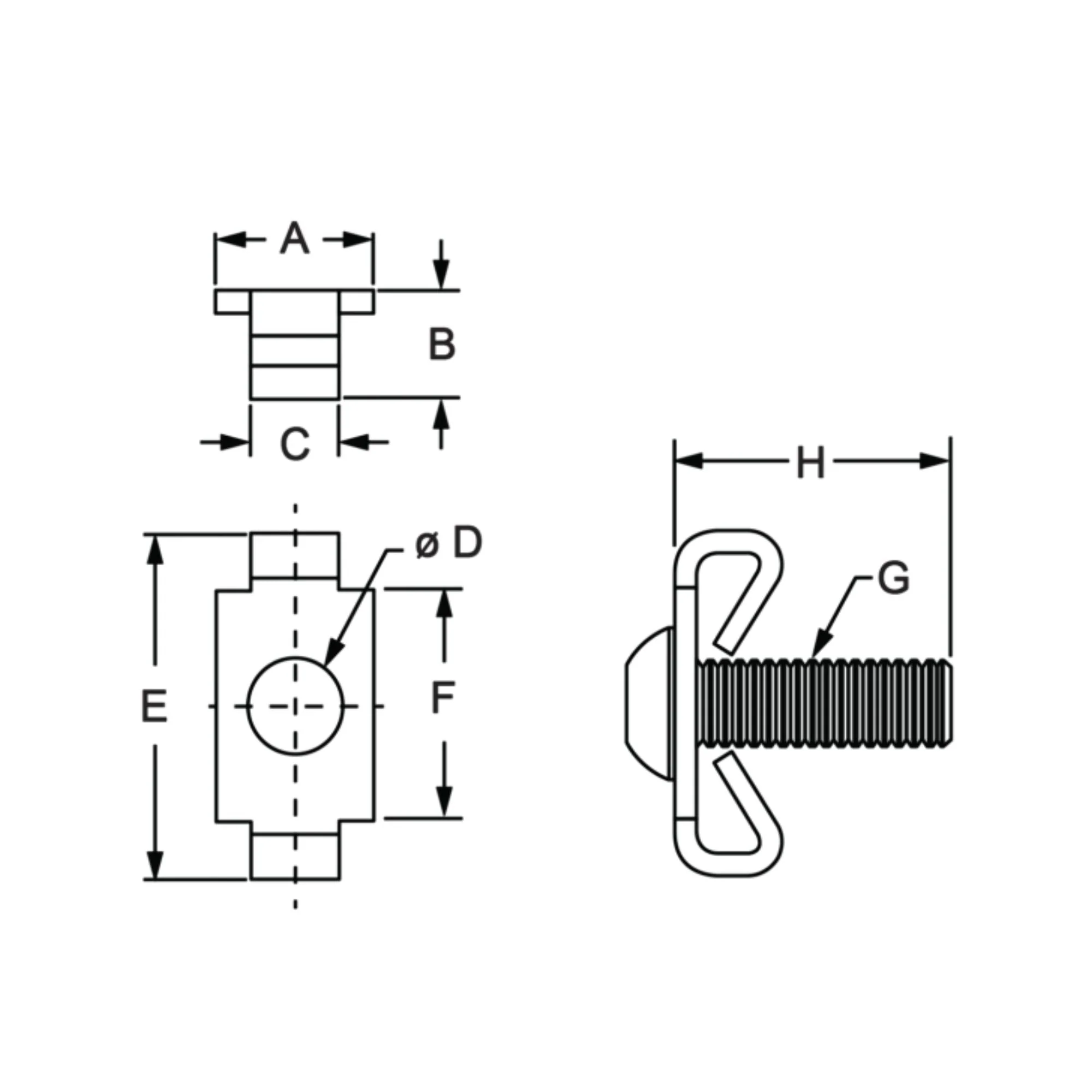 80/20 | 40 Series M8 x 1.25 End Fastener w/SS Screw | 40-3680 - Image 5
