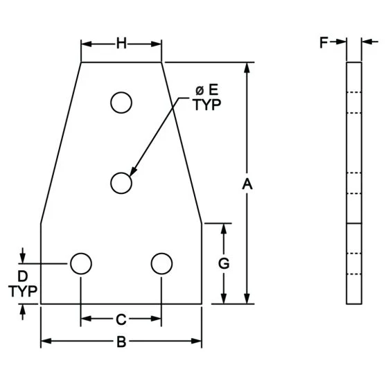 80/20 | 40 Series 4 Hole T Joining Plate | 40-4341 - Image 2