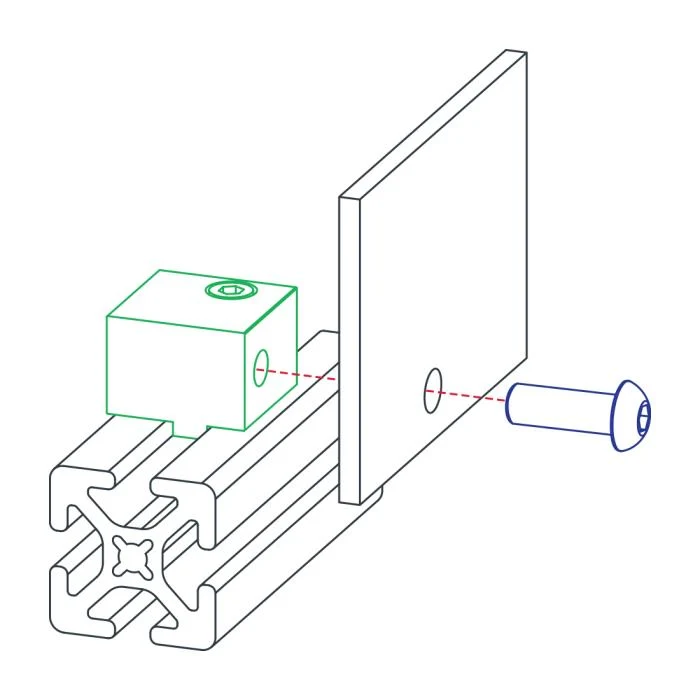 80/20 | 40S Panel Mount Block | 40-2425 - Image 3