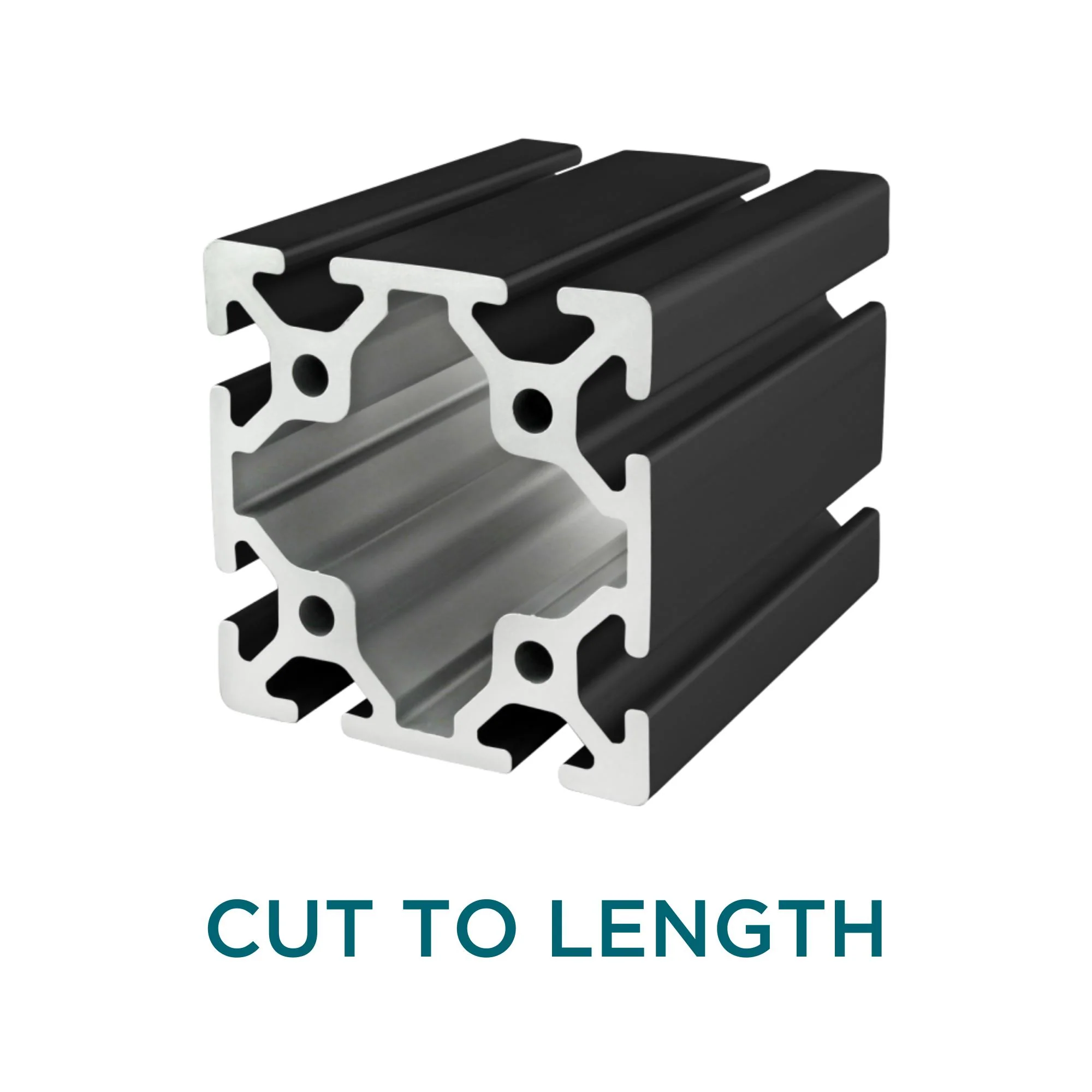 80/20 | 80MM x 80MM T-Slotted Extrusion 6.05M Bar - Black Anodize | 40-8080-BLACK-6.05M