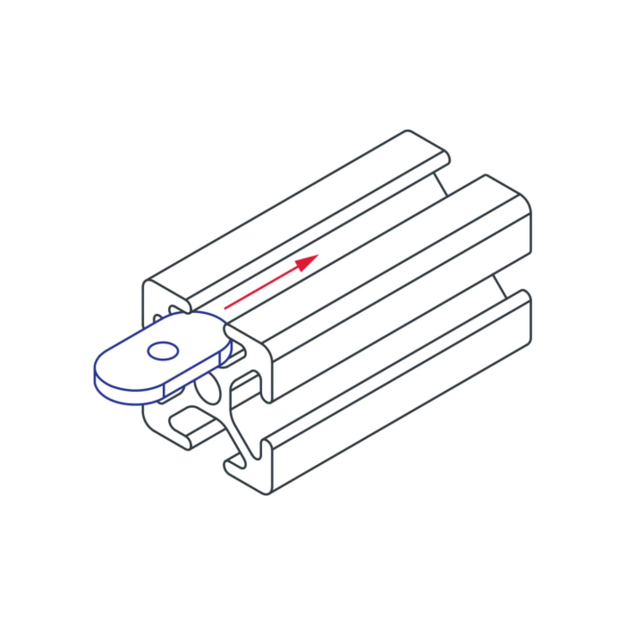 80/20 | 15 Series M6 Slide-in Economy T-Nut - Centered Thread | 3836 - Image 3