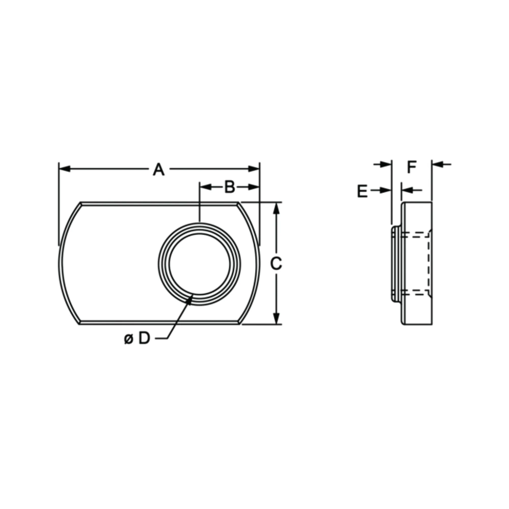 80/20 | 15 Series M8 Slide-in Economy T-Nut - Offset Thread | 3838 - Image 2