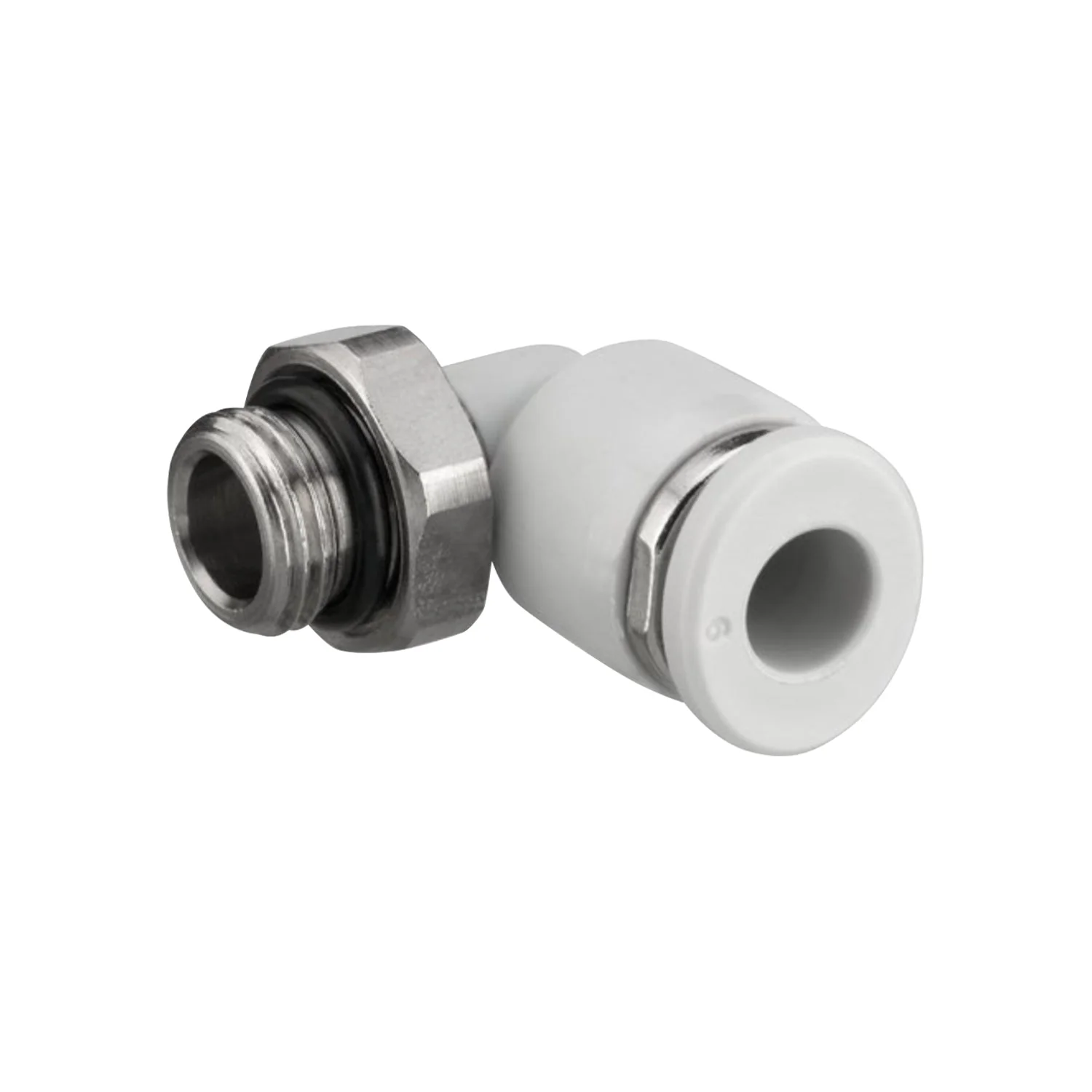 Aventics | Male Elbow, Thread Push In 1/4 in NPT 3/8 in thread | R432000235