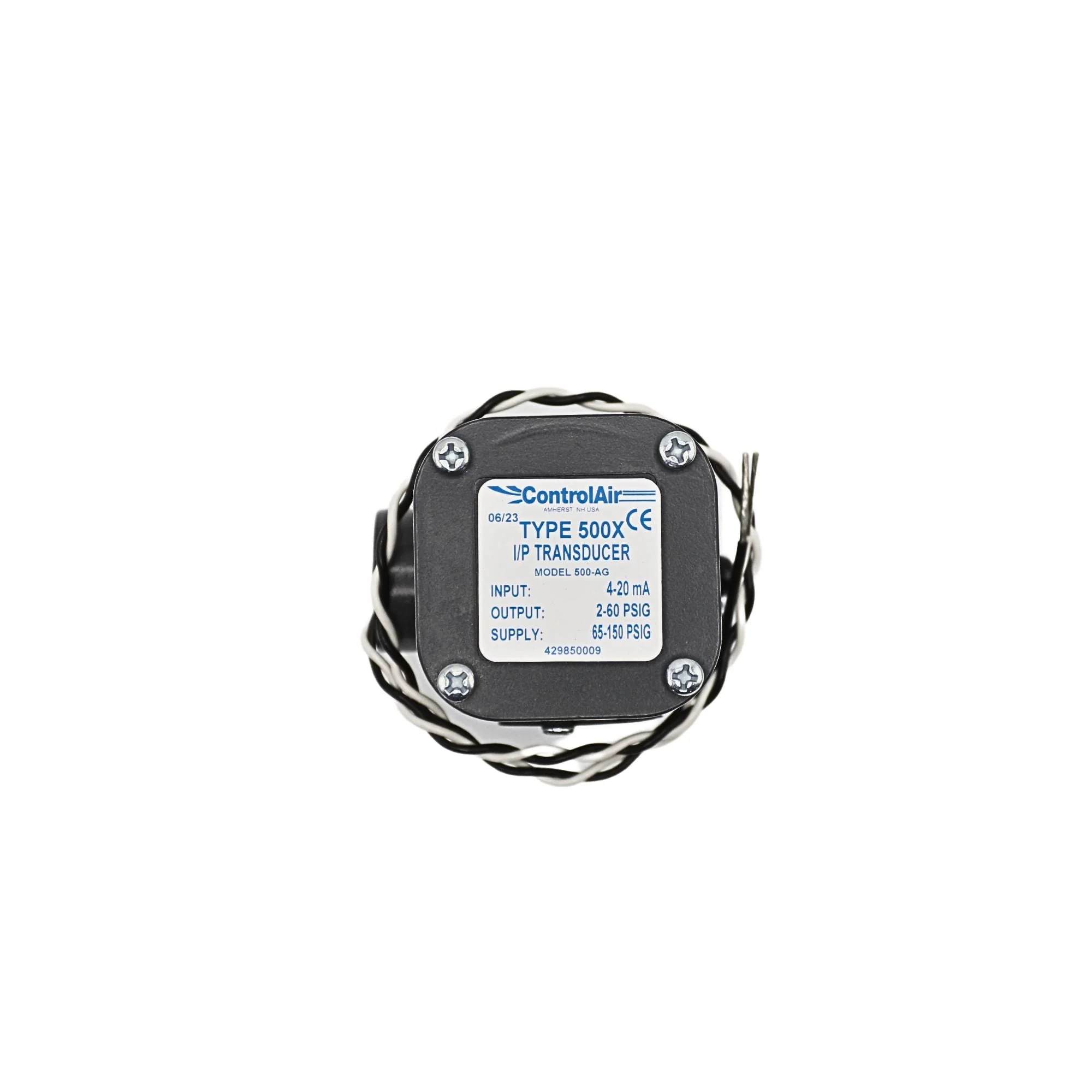 Control Air | Pressure Transducer 4-20MA, 2-60PSI | 500-AG
