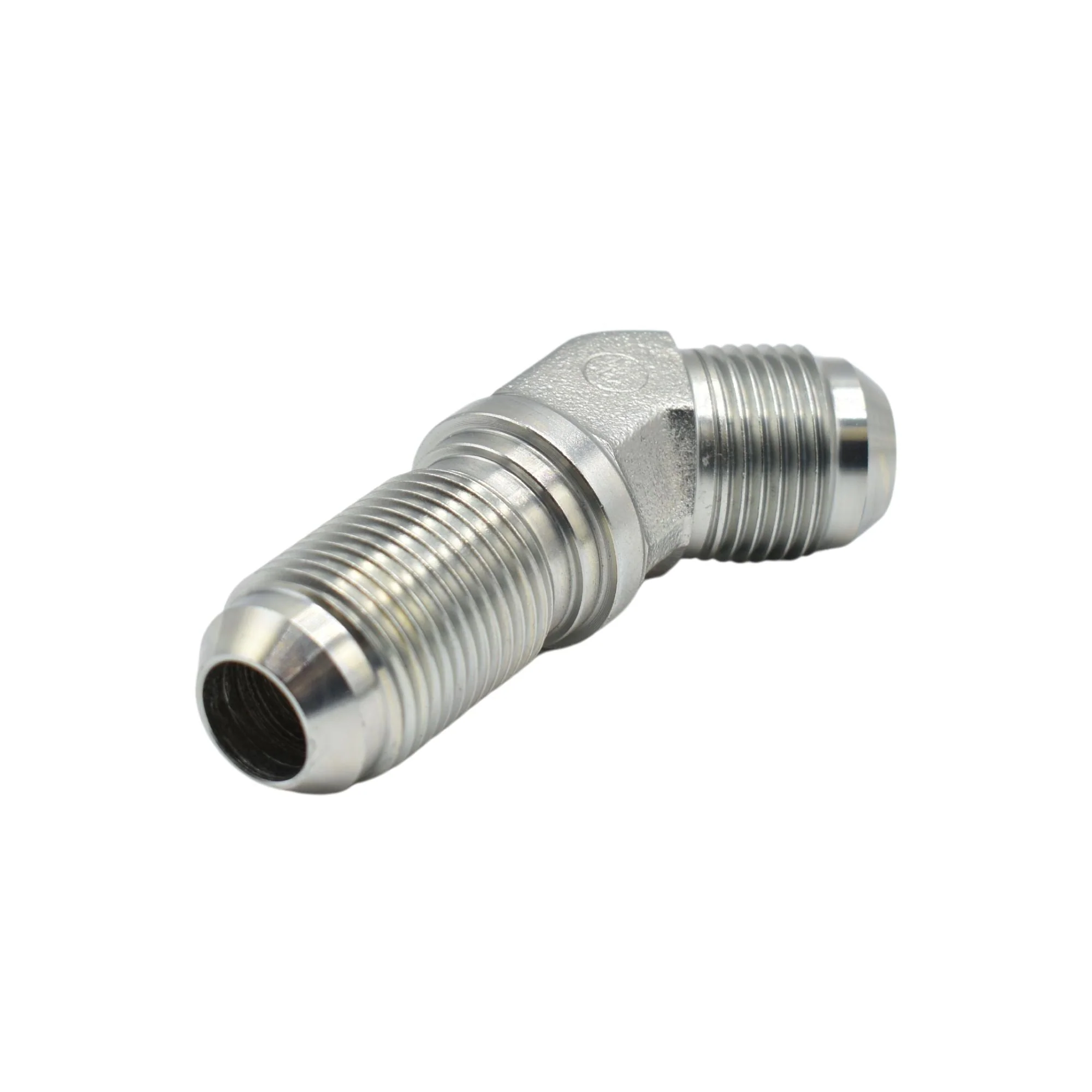 Hydraulics |10MJ-10MJ Bulkhead 45deg Elb Forg Adapter | 2702-10-10-FG - Image 2