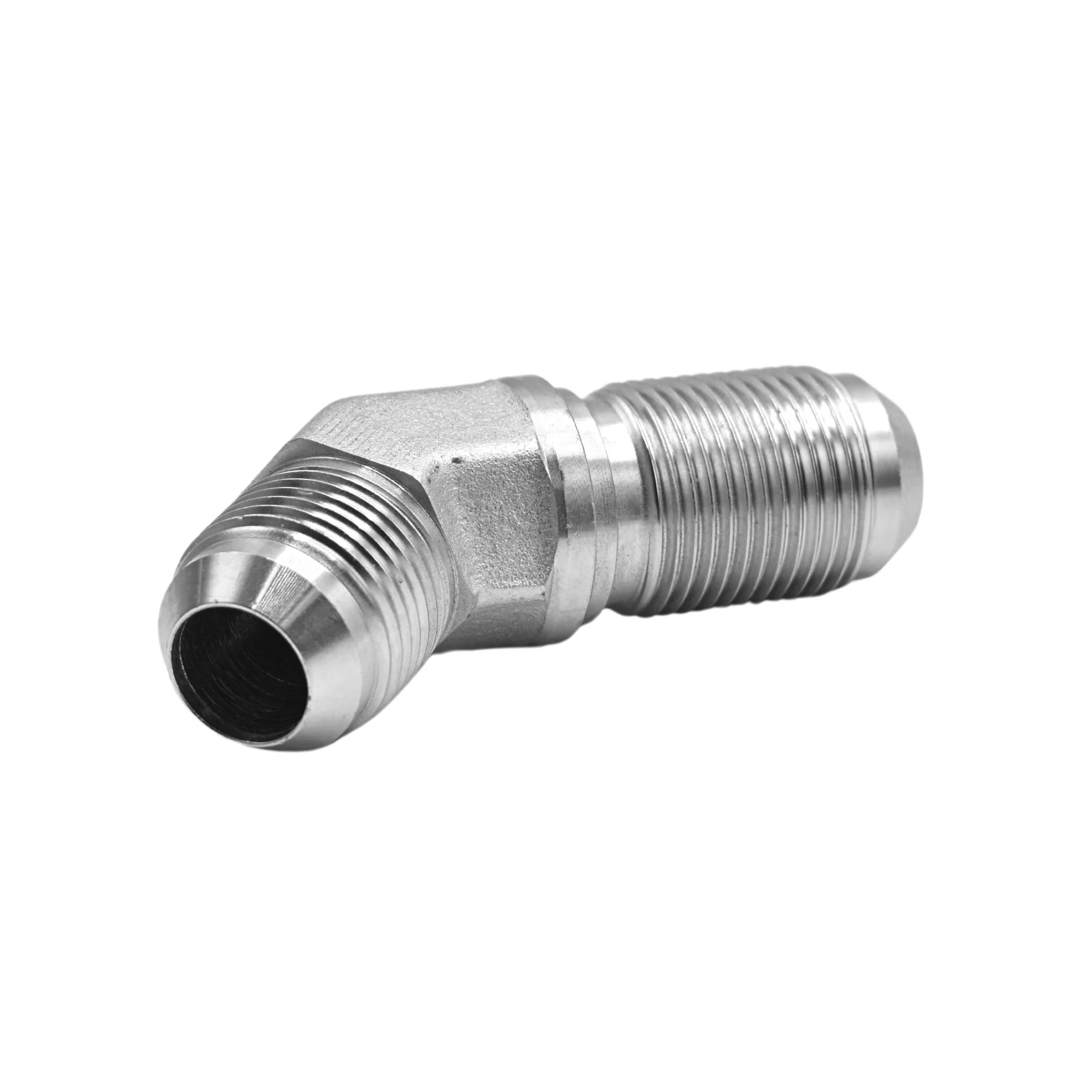 Hydraulics |12MJ-12MJ Bulkhead 45deg Elb Forg Adapter | 2702-12-12-FG - Image 2