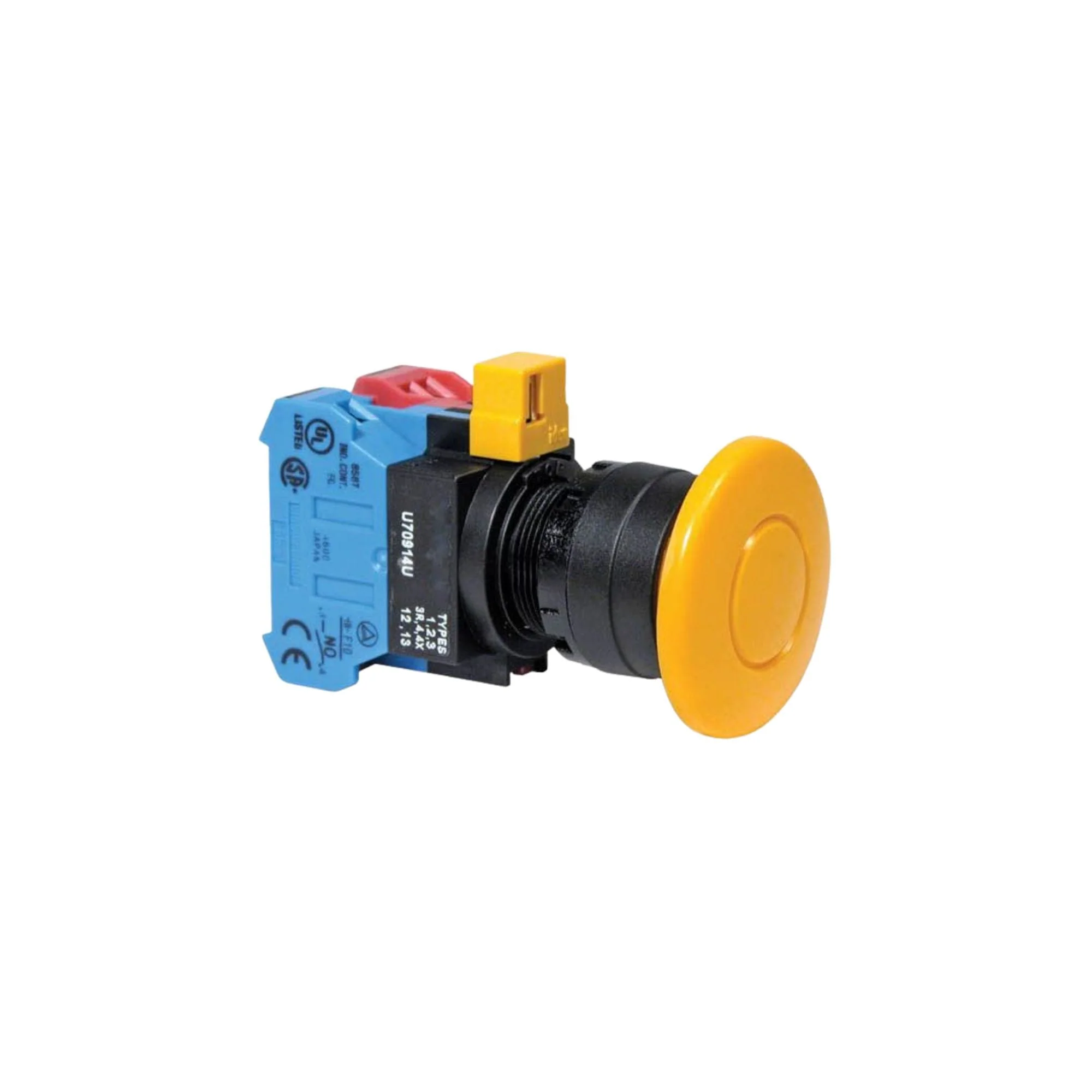 IDEC | 22mm Pushbutton Yellow | HW1B-A4F01-Y