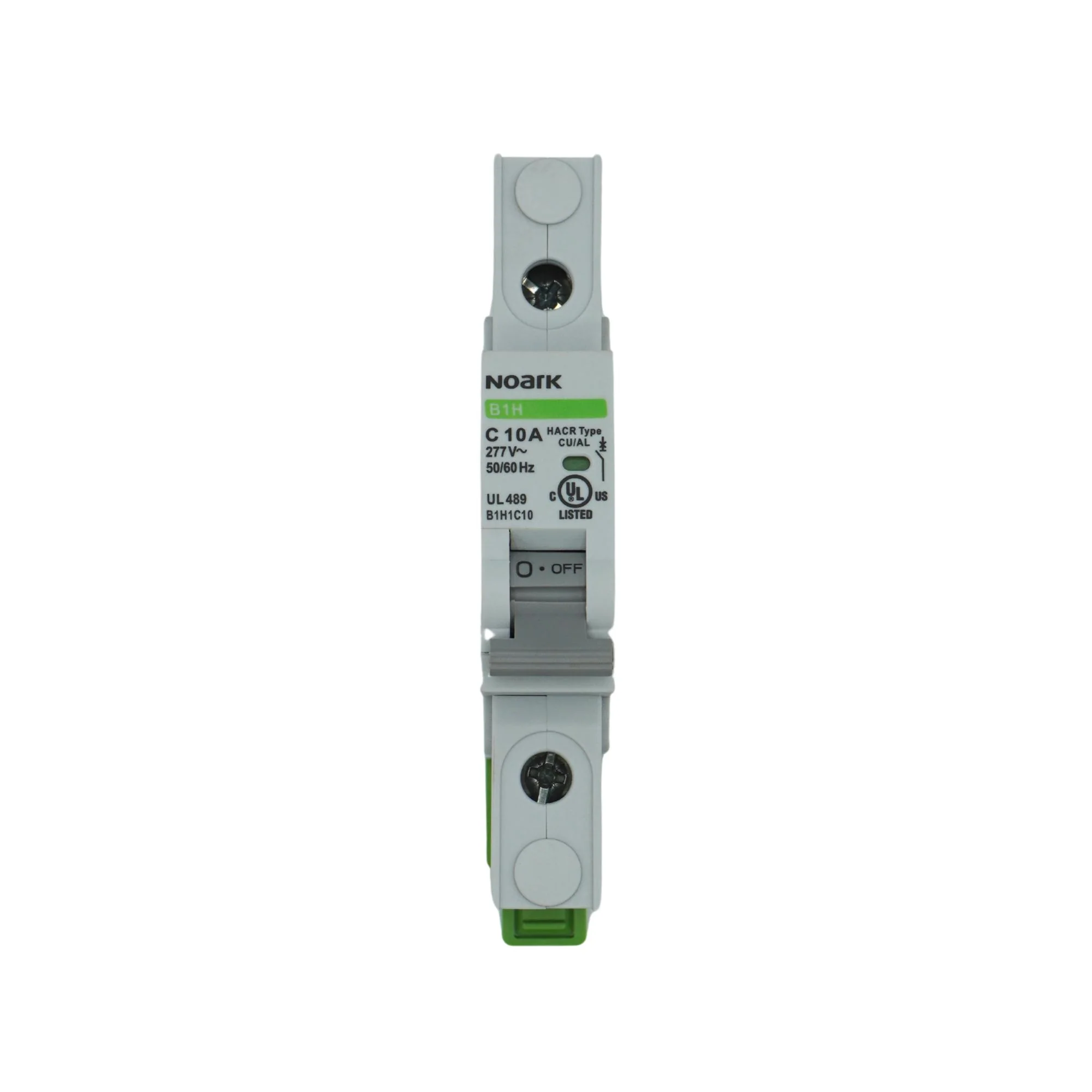 Noark | Mini Circuit Breaker, 1P, 10A, UL489, C-Curve, 277 VAC, 10kA | B1H1C10