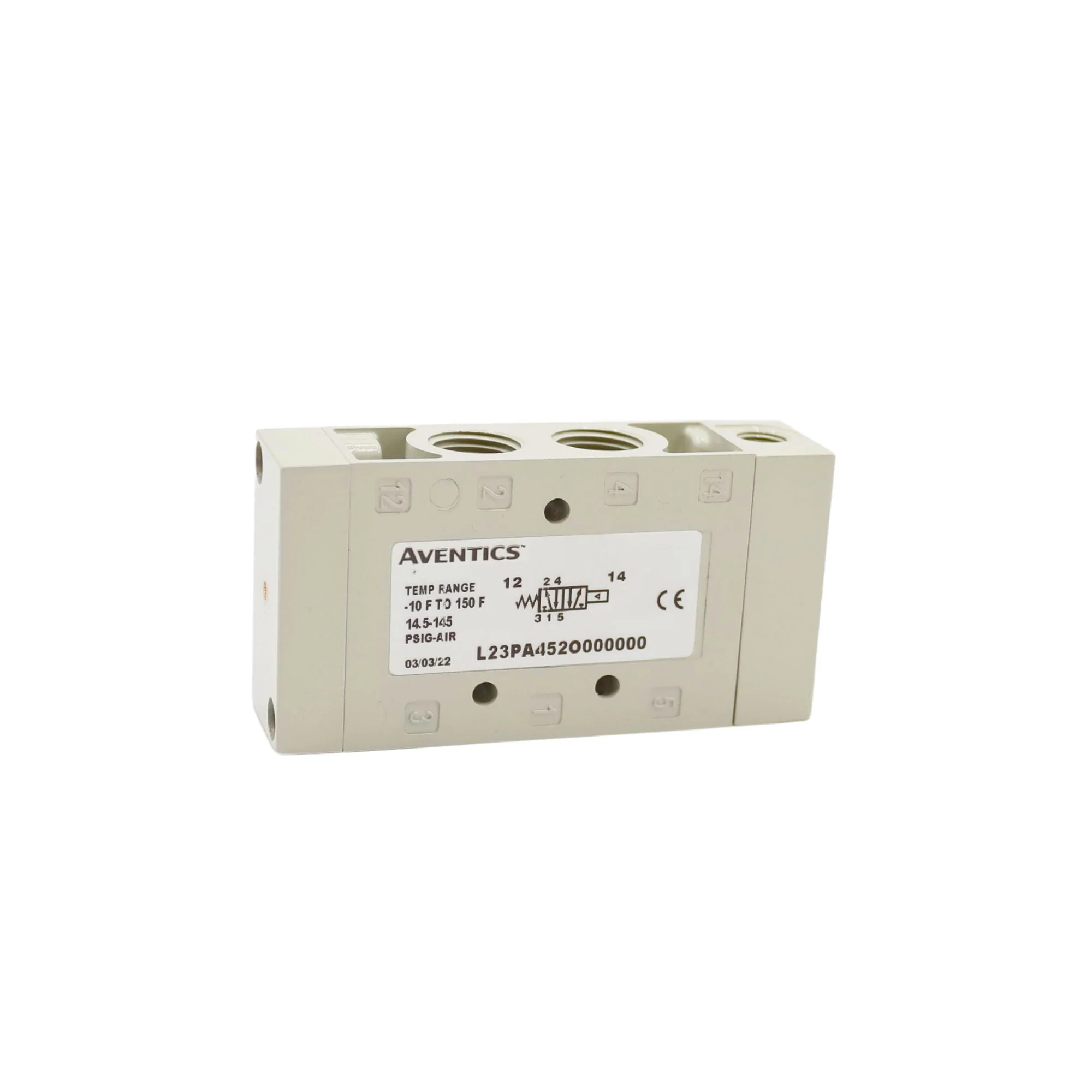 Numatics | Aventics Air Pilot Valve L2 Series 4/2 SPR RTN 3/8 in NPT | L23PA452O000000
