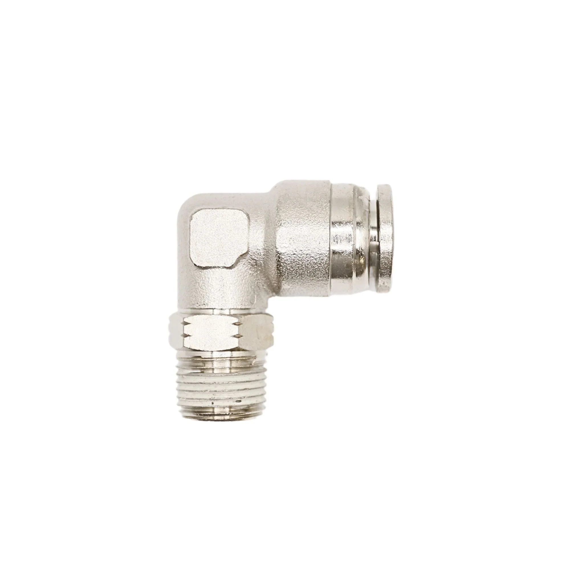 Numatics | Aventics NP Brass Push-in fitting 1/2 in Tube 3/8 in MNPT Swivel elbow | INB109-102-022