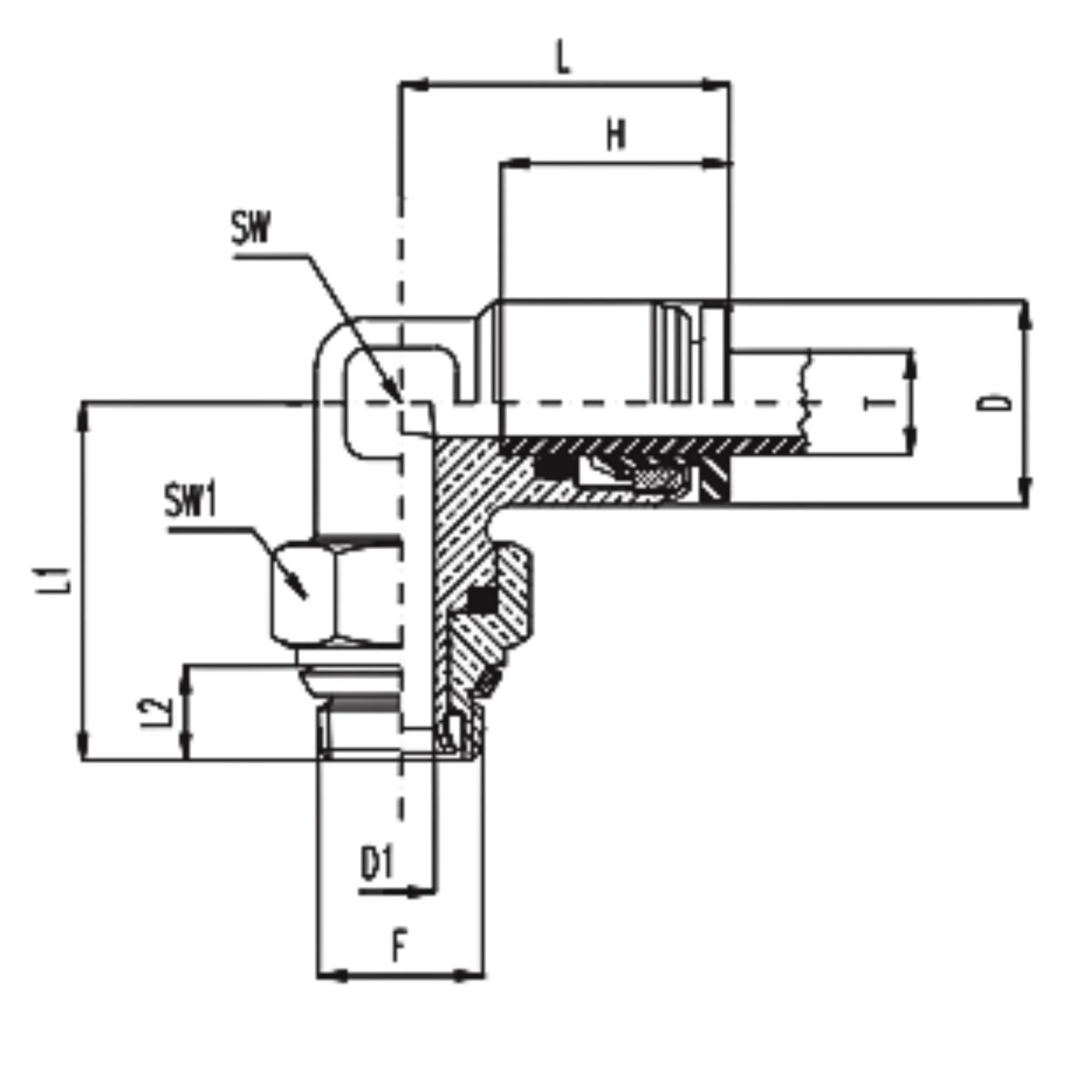 Numatics | Aventics NP Brass Push-in fitting 5/16 in Tube X 1/8 in MNPT swivel elbow | INWB109-516-020 - Image 3