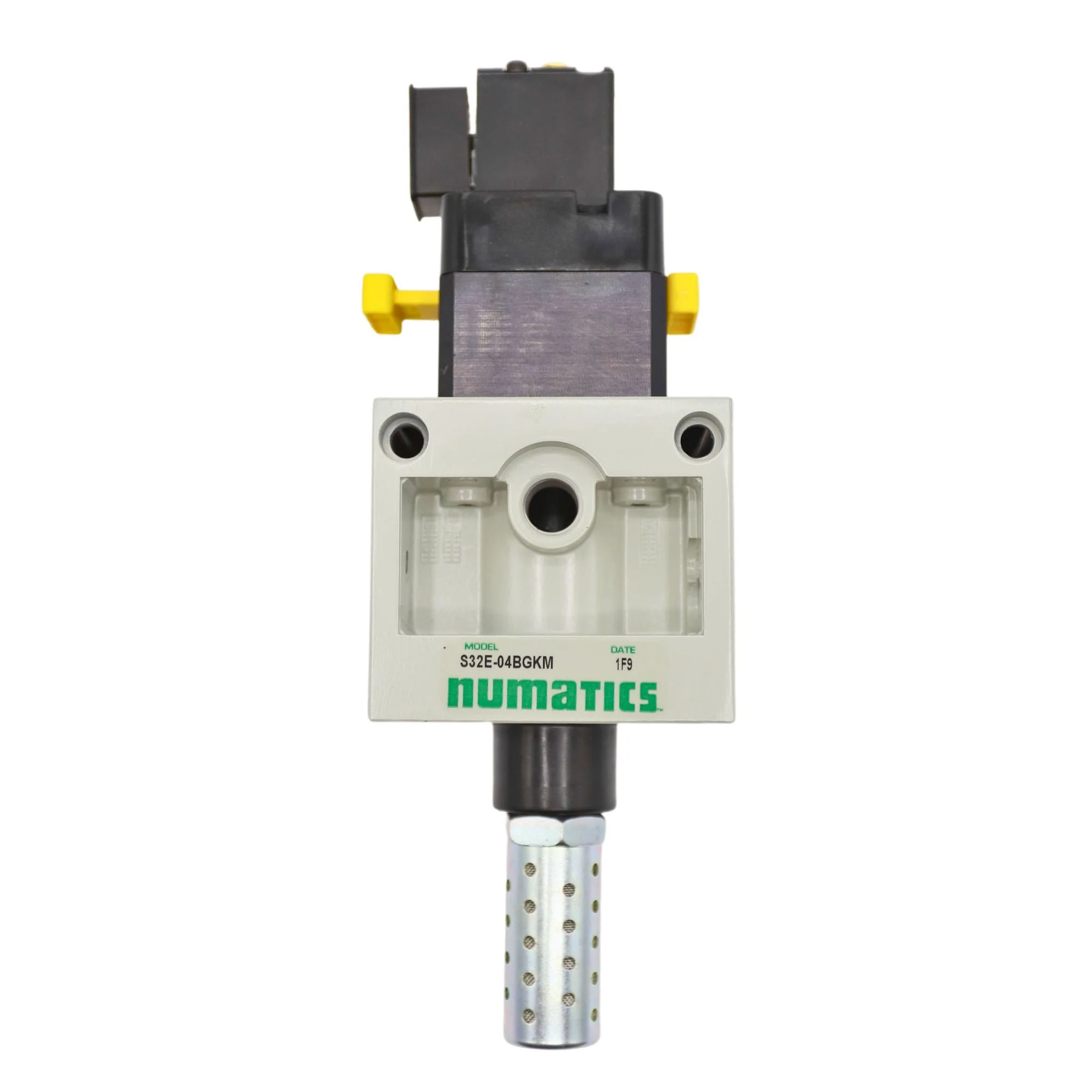 Numatics | Aventics Solenoid Air Pilot Valve w/ Muffler/Gauge, 1/2 in FNPT, Gauge/Muffler, 24VDC | S32E-04BGKM - Image 4