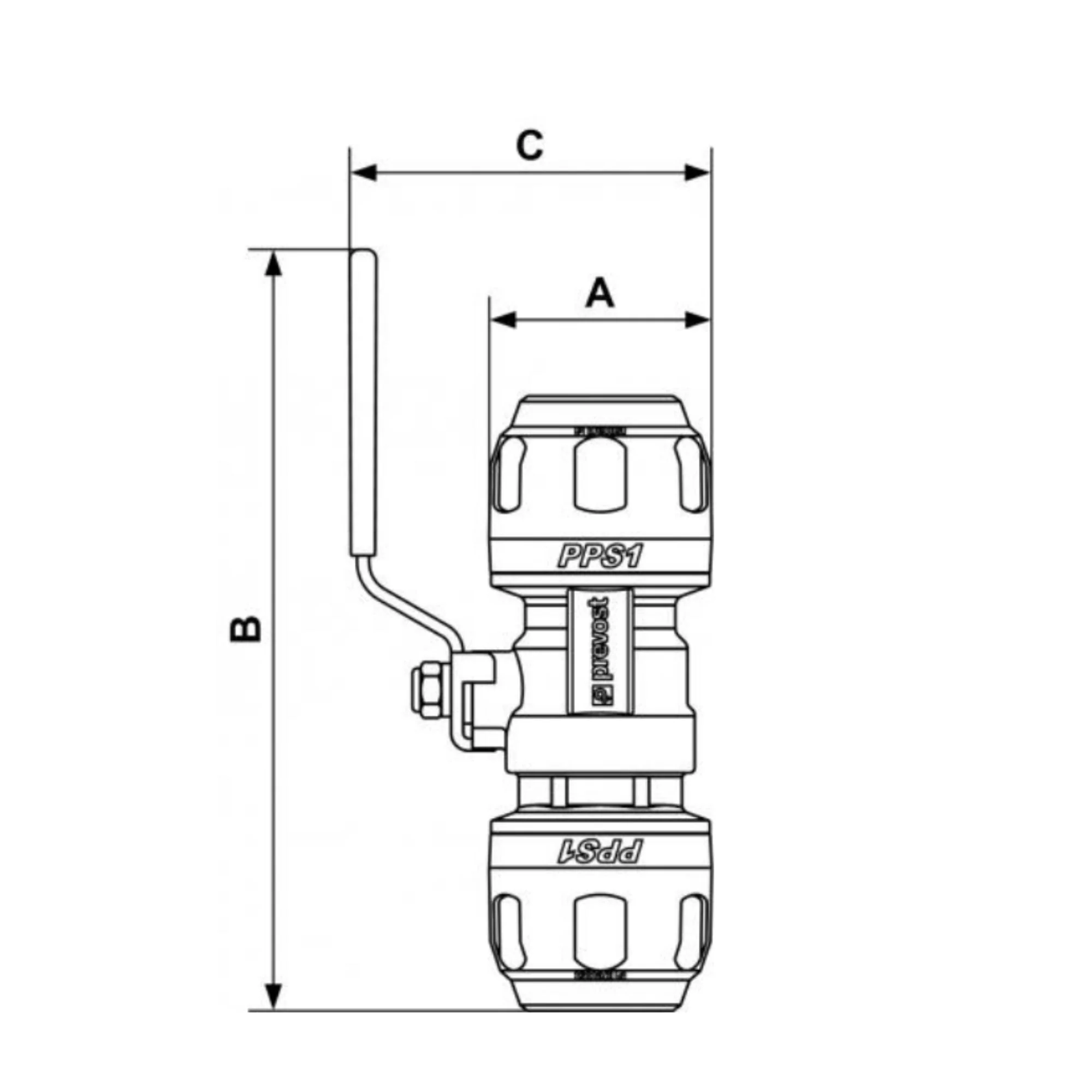 Prevost | 1/2 in Piping valve | PPS1 RSI16 - Image 3