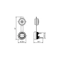 Weidmuller | Ethernet-Passive FrontCom Micro RJ45 coupling | IE-FCM-RJ45-C | 1018790000 - Image 3